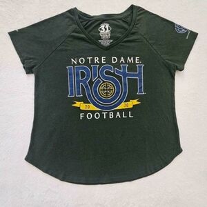 Notre Dame Irish Football Green T-Shirt M 100% Cotton